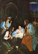 SARACENI, Carlo The Birth of Christ  f USA oil painting artist